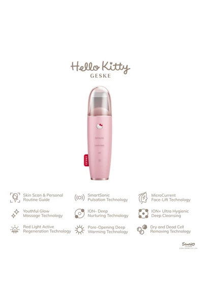 GESKE Hello Kitty Micro Akım Siyah Nokta Temizleme Cihazı MicroCurrent Skin Scrubber Blackhead Remover - 3