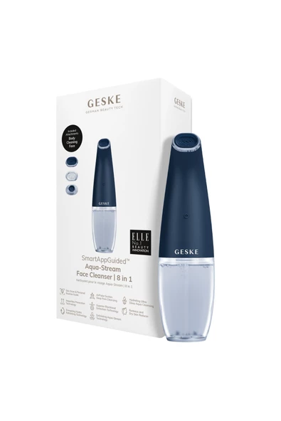 GESKE Aqua Stream Çift Başlıklı Siyah Nokta ve Yüz Temizleme Cihazı Aqua Stream Face Cleanser