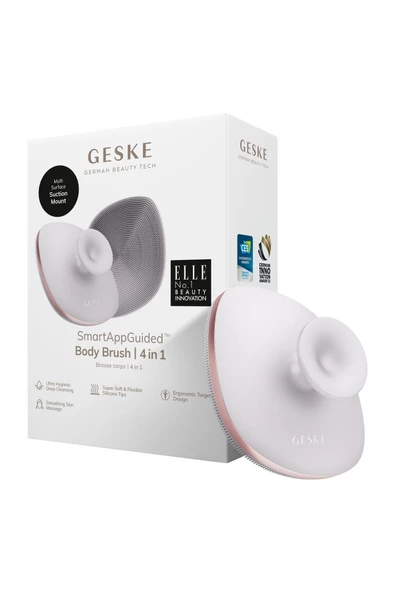 GESKE Metal Detaylı Yumuşak Silikonlu Vücut Temizleme Fırçası  Body Brush
