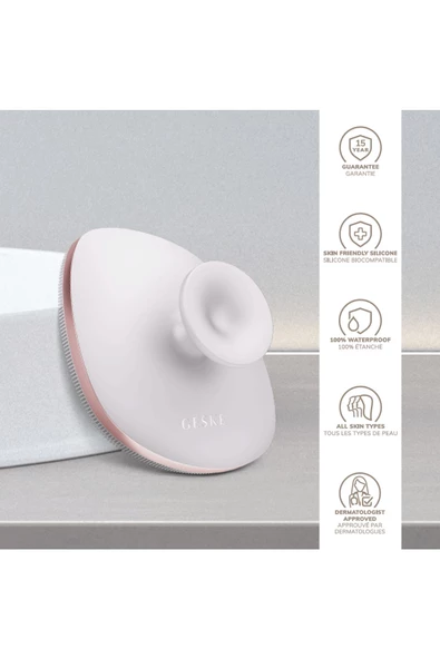 GESKE Metal Detaylı Yumuşak Silikonlu Vücut Temizleme Fırçası  Body Brush - 3