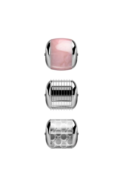 GESKE  Mikro İğneli, Buz Başlığı, Pembe Kuvars Başlıklı Dermaroller Cihaz  MicroNeedle Face Roller - 3