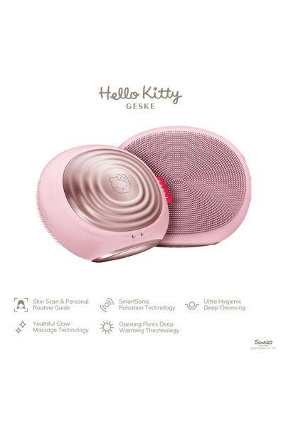 GESKE Hello Kitty Titreşimli Yüz Temizleme ve Isılı Masaj Cihazı Sonic Thermo Facial Brush - 2