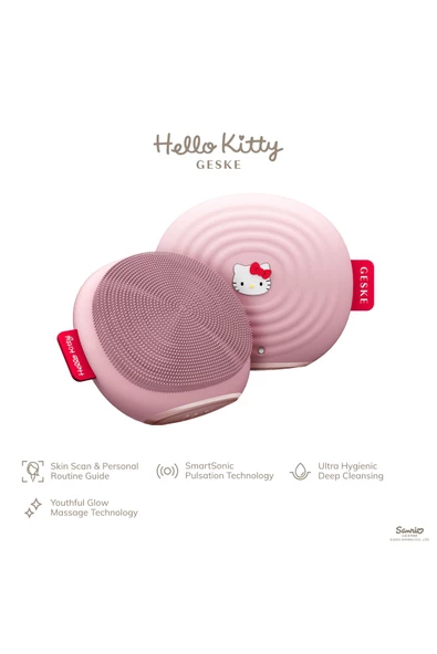 Geske Hello Kitty Titreşimli Yüz Temizleme Ve  Masaj Cihazı Sonic Thermo Facial Brush - 2