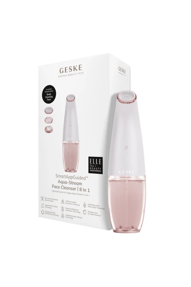 GESKE Aqua Stream Çift Başlıklı Siyah Nokta ve Yüz Temizleme Cihazı Aqua Stream Face Cleanser