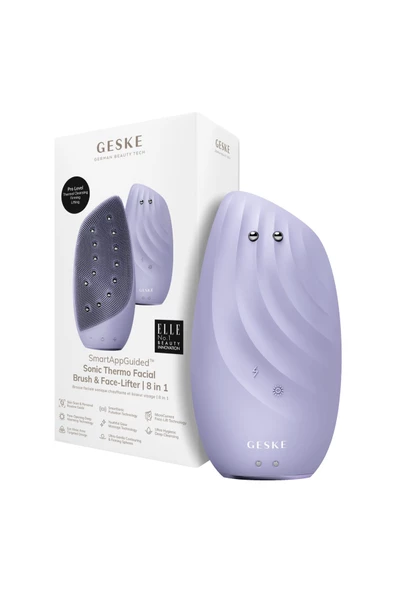 GESKE Titreşimli Mikro Akım Termal Yüz Temizleme ve Cilt Sıkılaştırıcı Cihaz   Sonic Thermo Facial Brush Face-Lifter