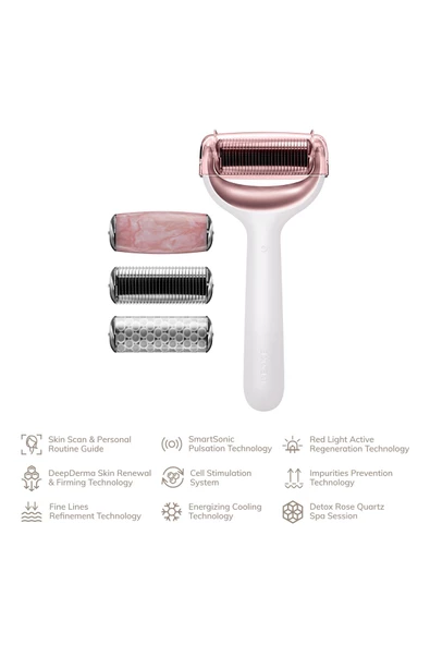 GESKE  Mikro İğneli, Buz Başlığı, Pembe Kuvars Başlıklı Dermaroller MicroNeedle Face & Body Roller - Resim 2