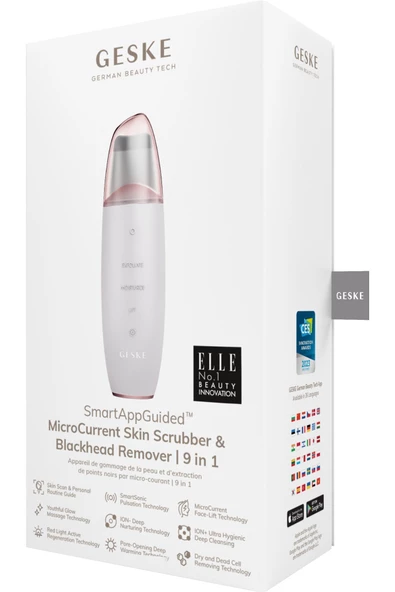 GESKE Mikro Akım Cilt Ve Siyah Nokta Temizleyici | Micro Current Skin Scrubber & Blackhead Remover 9 In 1 - 6