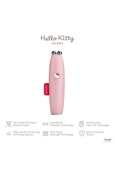 GESKE Hello Kitty Titreşimli Mikro Akım Yüz Sıkılaştırıcı Akıllı Kalem  Microcurrent Face-lift Pen - 2