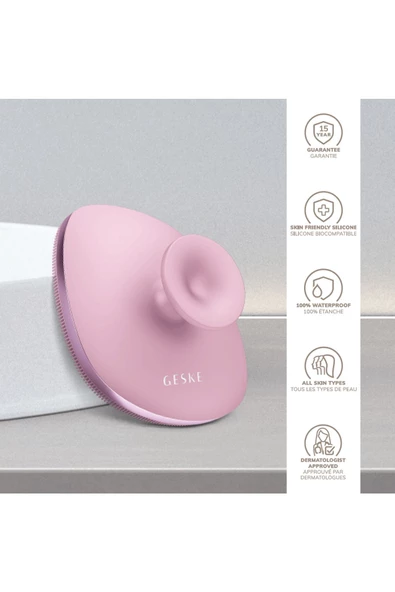 GESKE Metal Detaylı Yumuşak Silikonlu Vücut Temizleme Fırçası  Body Brush - 3