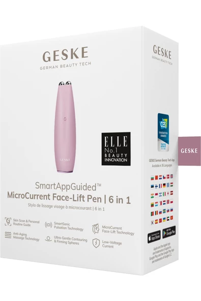 GESKE  Titreşimli Mikro Akım Yüz Germe ve Sıkılaştırma Sağlayan Akıllı Kalem  MicroCurrent Face-Lift Pen - 6