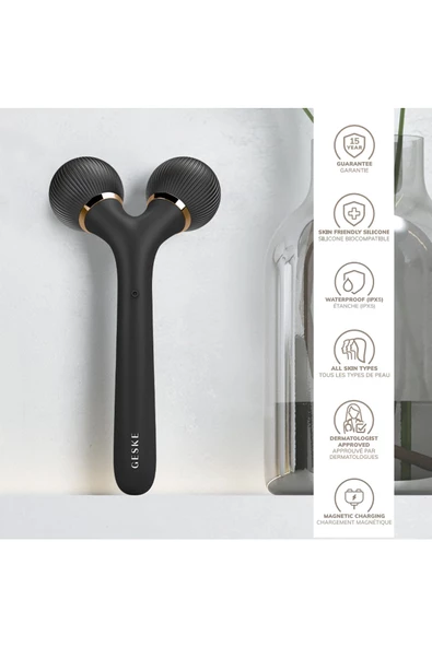 GESKE Titreşimli Yüz Şekillendirici ve Vücut Bakım Roller Cihazı  Sonic Facial & Body Roller - 3