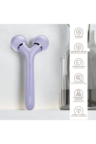 GESKE Titreşimli Yüz Şekillendirici ve Vücut Bakım Roller Cihazı  Sonic Facial & Body Roller - 3