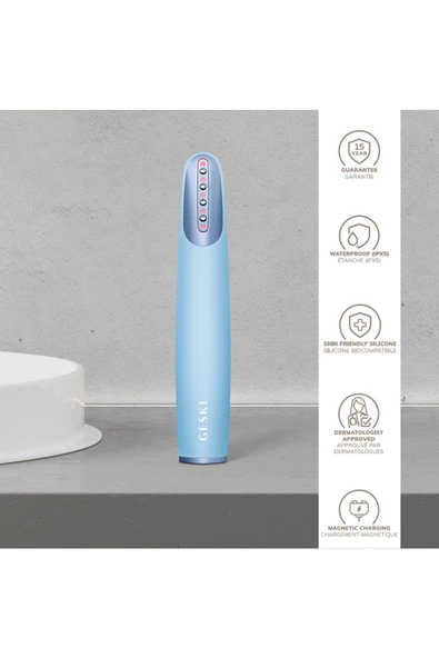 GESKE Titreşimli Kırmızı Led Terapili Sıkılaştırıcı Yüz Bakım Cihazı  Skin Firming Wand - Resim 3