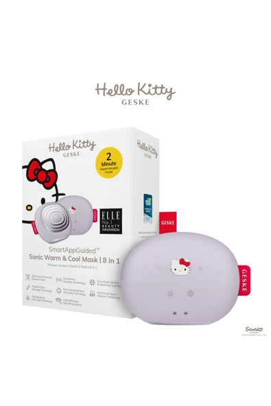 GESKE  Hello Kitty Soğutma ve Isıtmalı, Led Terapili Yüz Maskesi Bakım Cihazı  Sonic Warm & Cool Mask