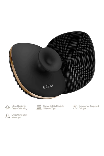 GESKE Metal Detaylı Yumuşak Silikonlu Vücut Temizleme Fırçası  Body Brush - Resim 2