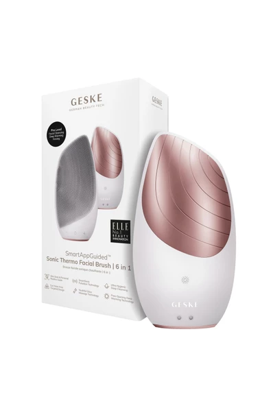 GESKE  Titreşimli Yüz Temizleme ve Isılı Masaj Cihazı  Sonic Thermo Facial Brush - Resim 7
