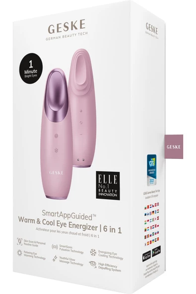 GESKE  Titreşimli Soğutma ve Isıtma Sağlayan Akıllı Göz Çevresi Masaj Cihazı  Warm & Cool Eye Energizer - 6