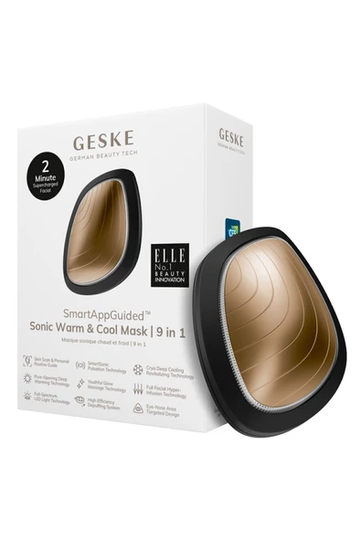 GESKE Titreşimli, Soğutma ve Isıtmalı, Led Terapili Yüz Maskesi Bakım Cihazı  Sonic Warm & Cool Mask - 7