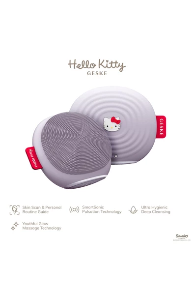 GESKE Hello Kitty Titreşimli Yüz Temizleme Ve  Masaj Cihazı Sonic Thermo Facial Brush - 2