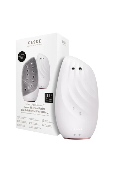 GESKE Titreşimli Mikro Akım Termal Yüz Temizleme ve Cilt Sıkılaştırıcı Cihaz Sonic Thermo Facial Brush Face-Lifter - 7