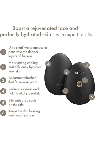 GESKE Buharlı Cilt Nemlendirici Ve Yenileyici  Yüz Bakım Cihazı Facial Hydration Refresher - 3