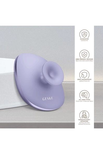 GESKE Metal Detaylı Yumuşak Silikonlu Vücut Temizleme Fırçası Body Brush - 3