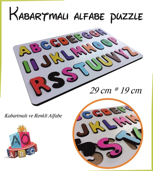 Ankebut Kabartmalı Alfabe Puzzle 32965 - 2