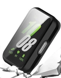 Samsung Galaxy Fit 3 Akıllı Saat Uyumlu Önü Kapalı Tam Koruma Silikon Ekran Koruyucu - 2