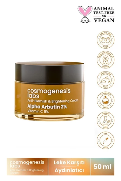 Cosmogenesis Leke Karşıtı C Vitaminli Leke Kremi 50ml Vegan Aydınlatıcı