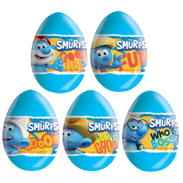 Smurfs Şirinler Glutensiz Çikolatalı Sürpriz Yumurta 20 g (3 ADET) - 3