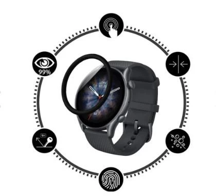 Amazfit GTR 3 Pro Akıllı Saat Uyumlu 5d Tam Kaplama Nano Ekran Koruyucu