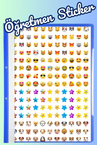 Öğretmen Sticker Renkli Emojilerle Büyük Başarılar 3160 Adet - 3