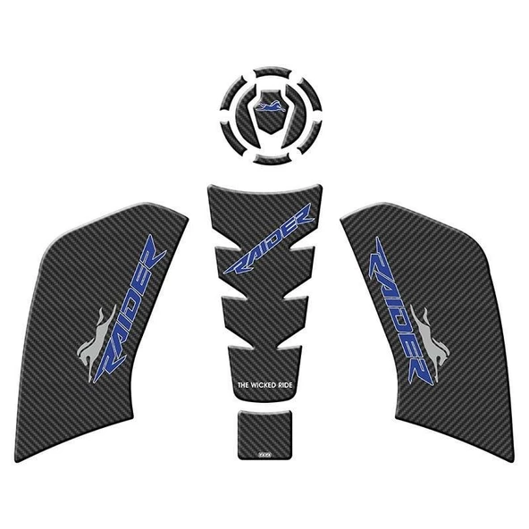 Tvs Raider 125 2023-2024 Uyunlu Tank Pad Set 004 ürün görseli 1