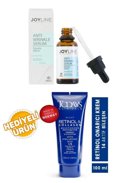 Joyline Anında Botoks Serum 30ml+Todays Onarıcı Krem 100Ml Hediyeli