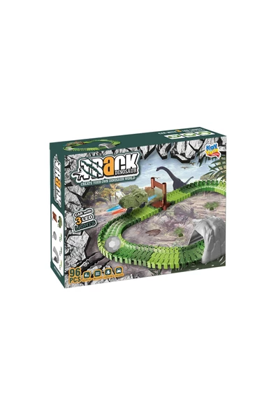 96 Parça Dinozor Temalı Hareketli Raylar Dinozor Araçlı - 6