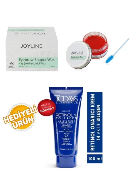 Joyline Kaş Şekillendirici Ve Sabitleyici Wax 50ml+Todays Onarıcı Krem 100Ml Hediyeli