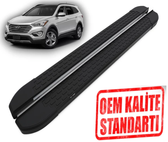 SANTA FE 2013 2014 2015 2016 2017 2018 ARACA ÖZEL NEVADA SİYAH YAN BASAMAK ürün görseli 1