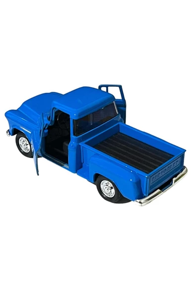 Chevrolet Stepside Mavi Pikap Oyuncak Lisanslı Diecast Metal Çek Bırak Araba - 2