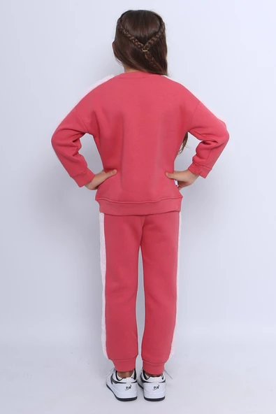 KIZ ÇOCUK 3 İPLİK EŞOFMAN TAKIMI KARAKTER BASKILI C22 - 4