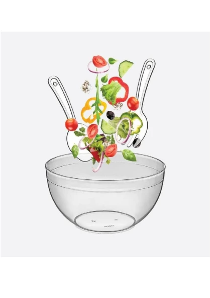 DÜNYA PLASTİK 5500 ML CHEF KRİSTAL SALATA SET 10726