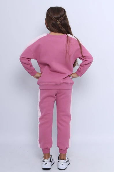 KIZ ÇOCUK 3 İPLİK EŞOFMAN TAKIMI KARAKTER BASKILI C22 - 8