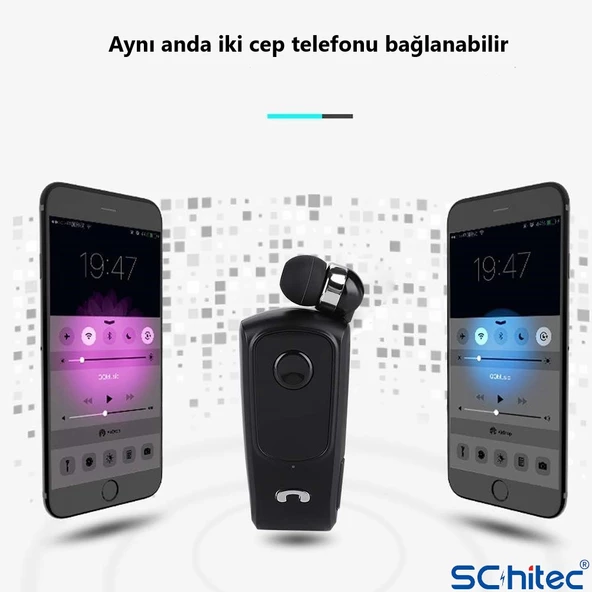 ScHitec YK24 Pro Makaralı Kablosuz Kulaklık Bluetooth 5.3 Siyah - 6