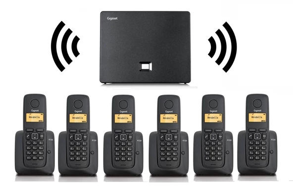 Gigaset 6 Dahili Dect Telsiz Kablosuz Telefon Santrali Beyaz ürün görseli