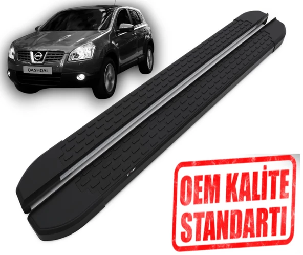 QASHQAİ 2007 2008 2009 2010 2011 2012 2013 2014 ARACA ÖZEL NEVADA SİYAH YAN BASAMAK ürün görseli 1