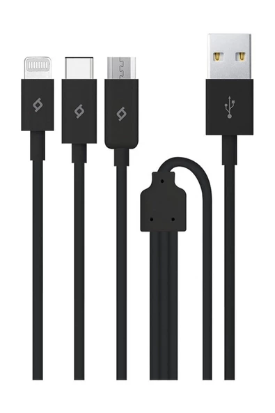 Ttec Trio Şarj Kablosu Usb-a - Usb-c / Lightning / Micro Usb