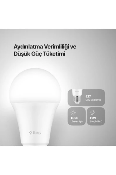 Ttec Lumi Çok Renkli Uzaktan Ortama Göre Işık Ayarlama ve Zamanlama Özellikli LED Wi-Fi Akıllı Ampul - 5