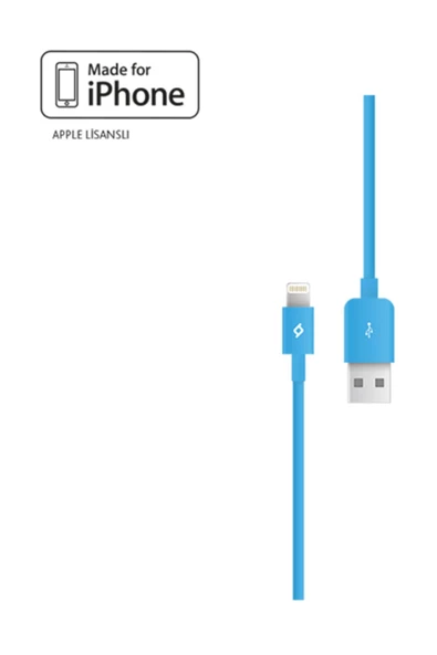 Ttec Classic MFI Serisi iPhone Lightning Lisanslı Data Şarj Kablosu Mavi