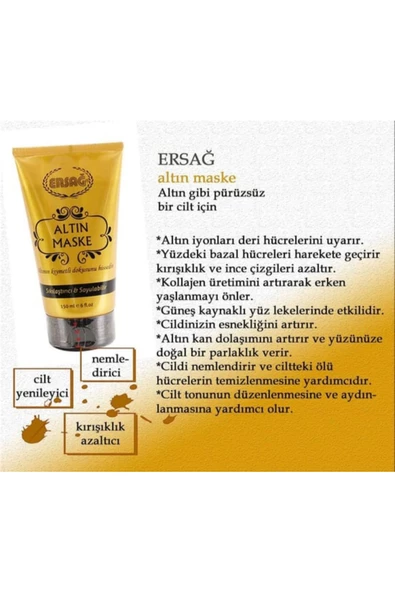 Ersağ Soyulabilen Altın Maske 150 ml - 2