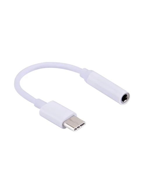 Type-C To Aux 3.5mm Kulaklık Çevirici Dönüştürücü Adaptör Usb-C Adaptör 1.Kalite Beyaz - 2