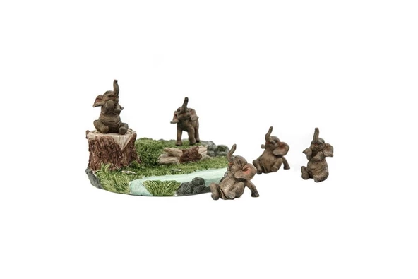 Pretty Neşeli Filler Biblo 20x15 Cm - 2